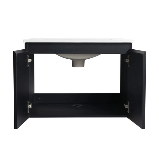 24'' Floating Wall-Mounted Bathroom Vanity With Ceramics Sink & Soft-Close Cabinet Door, KD-Package Default -DTYStore