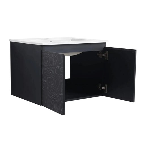 24'' Floating Wall-Mounted Bathroom Vanity With Ceramics Sink & Soft-Close Cabinet Door, KD-Package Default -DTYStore
