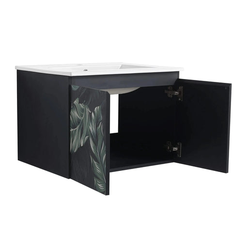 24'' Floating Wall-Mounted Bathroom Vanity With Ceramics Sink & Soft-Close Cabinet Door, KD-Package Default -DTYStore
