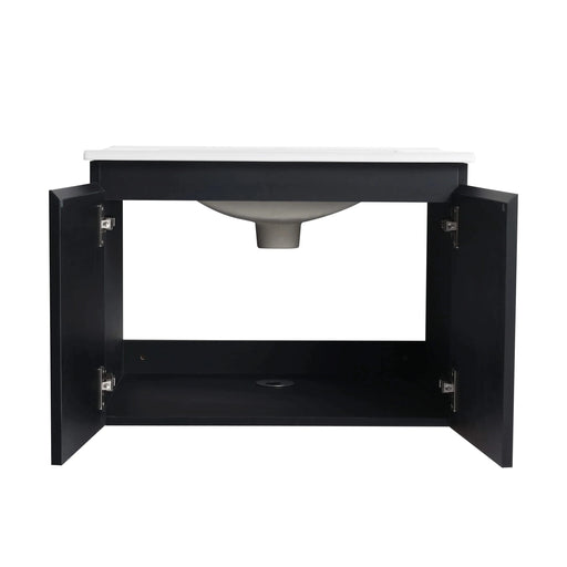 24'' Floating Wall-Mounted Bathroom Vanity With Ceramics Sink & Soft-Close Cabinet Door, KD-Package Default -DTYStore