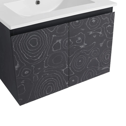 24'' Floating Wall-Mounted Bathroom Vanity With Ceramics Sink & Soft-Close Cabinet Door, KD-Package Default -DTYStore