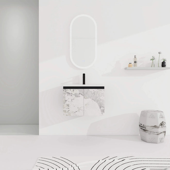 24'' Floating Wall-Mounted Bathroom Vanity With Ceramics Sink & Soft-Close Cabinet Door, KD-Package Default -DTYStore