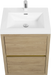 24' Freestanding Bathroom Vanity with Sink, Bathroom Storage Vanity Cabinet with Stone Resin Countertop and Soft Close Drawers, Natural Oak 24V14-24NO Default -DTYStore