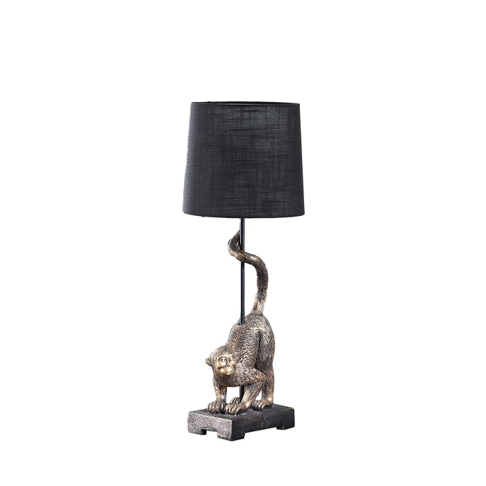 24' In Wildlife Old World Antique Bronze Capuchin Monkey Polyresin Table Lamp Default -DTYStore