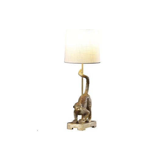 24' In Wildlife Old World Gold Capuchin Monkey Polyresin Table Lamp Default -DTYStore