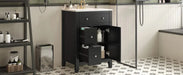 24' Modern Bathroom Vanity with Ceramic Basin, Restroom Basin Cabinet with 2 Drawers, Small Bathroom Cabinet with Soft-Closing Door Default -DTYStore