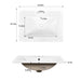 24' Modern Bathroom Vanity with Sink, Small Bathroom Sink Cabinet with 2 Drawers and Soft-Closing Door, Under-mount Sink Bathroom Cabinet with Drawers Default -DTYStore