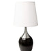 24' Tall Metal Touch Table Lamp with Espresso finish, White Shade Default -DTYStore