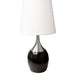 24' Tall Metal Touch Table Lamp with Espresso finish, White Shade Default -DTYStore
