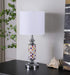 24' Vicki Chrome Bohemian Glass Mosaic Modern Table Lamp Default -DTYStore