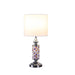 24' Vicki Chrome Bohemian Glass Mosaic Modern Table Lamp Default -DTYStore