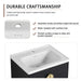 24' Wall-Mounted Bathroom Vanity With Ceramic Sink and Side Cabinet, Soft Close Doors, 00112WH-06324BCT Combination Cabinet(KD-Packing) Default -DTYStore