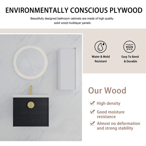 24' Wall-Mounted Bathroom Vanity With Ceramic Sink and Side Cabinet, Soft Close Doors, 00112WH-06324BCT Combination Cabinet(KD-Packing) Default -DTYStore