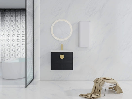 24' Wall-Mounted Bathroom Vanity With Ceramic Sink and Side Cabinet, Soft Close Doors, 00112WH-06324BCT Combination Cabinet(KD-Packing) Default -DTYStore