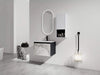 24' Wall-Mounted Bathroom Vanity With Ceramic Sink and Side Cabinet & Soft Close Doors, Combination Cabinet (KD-Package) Default -DTYStore