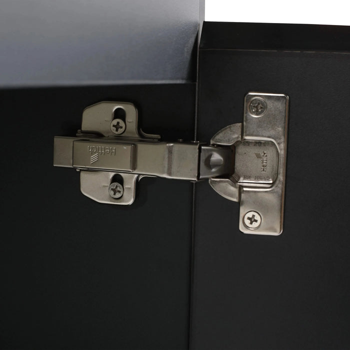 24' Wall-Mounted Bathroom Vanity With Ceramic Sink and Side Cabinet & Soft Close Doors, Combination Cabinet (KD-Package) Default -DTYStore