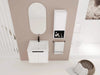24' Wall-Mounted Bathroom Vanity With Ceramic Sink and Side Cabinet & Soft Close Doors, Combination Cabinet (KD-Package) Default -DTYStore