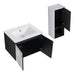 24' Wall-Mounted Bathroom Vanity With Ceramic Sink and Side Cabinet & Soft Close Doors, Combination Cabinet (KD-Package) Default -DTYStore