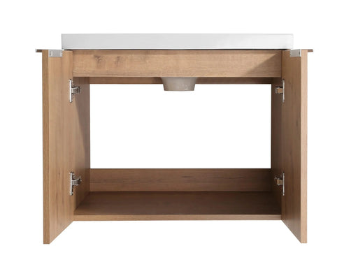 24' Wall-Mounted Bathroom Vanity With Sink and Side Cabinet, Soft Close Doors,00112IMO-00624IMO Combination Cabinet(KD-Packing) Default -DTYStore