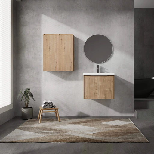 24' Wall-Mounted Bathroom Vanity With Sink and Side Cabinet, Soft Close Doors,00112IMO x 2-00624IMO Combination Cabinet(KD-Packing) Default -DTYStore