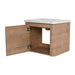 24'' Wall-Mounted Bathroom Vanity with White Ceramic Sink & 1-Soft-Close Door, KD-Packing, Plywood Default -DTYStore