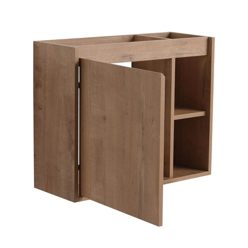 24'' Wall-Mounted Bathroom Vanity with White Ceramic Sink & Soft-Close Door, KD-Packing Default -DTYStore