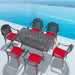 (Cushions In Random Colors)7-Piece Set Of Cast Aluminum Patio Furniture With Cushions - DTYStore