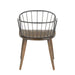 Riley Industrial Chair in Dark Walnut Wood and Black Metal by LumiSource - DTYStore