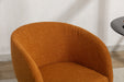 040-Boucle Fabric Dining Chair With Black Metal Legs Set Of 2,Ginger - DTYStore