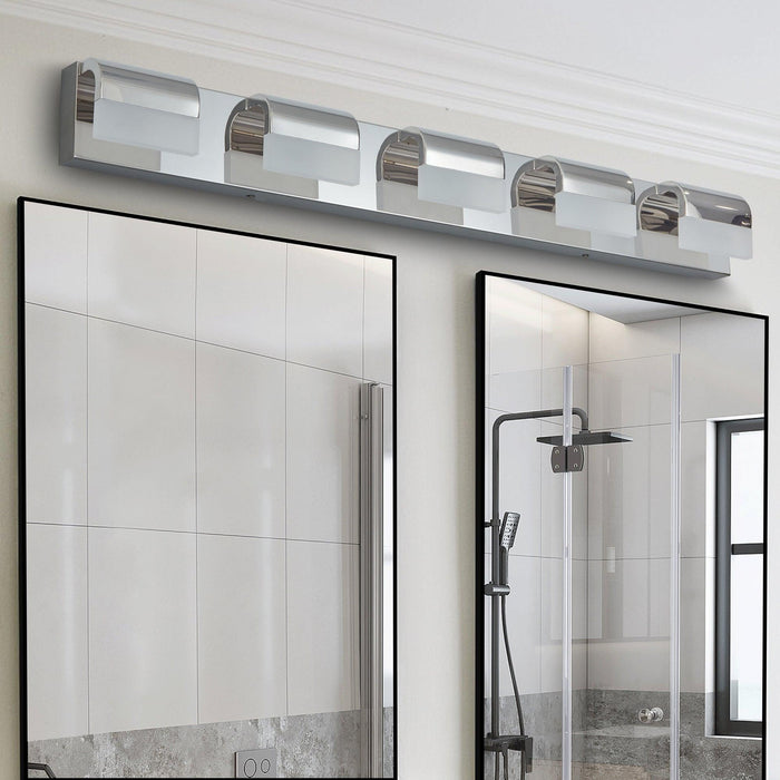 Modern Bathroom Vanity Lighting 5-Light LED Vanity Lights Over Mirror Bath Wall Lighting - DTYStore