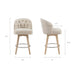 Upholstered 360 Degree Swivel Counter Stool 26' H - DTYStore