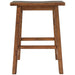Farmhouse Rustic 2-piece Counter Height Wood Kitchen Dining Stools for Small Places, Walnut - DTYStore