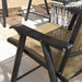 Outsunny Set of 4 Patio Folding Chairs, Stackable Outdoor Sling Patio Dining Chairs with Armrests for Lawn, Camping, Dining, Beach, Metal Frame, No Assembly, Light Mixed Brown - DTYStore