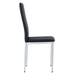 Modern Style Dining Chairs Set of 6 in Black, Essential for Minimalist Homes.Meeting Family Dining Needs,PU Material Seat,Silver Metal Legs,Blending into Various Home Environments.W1151107275 - DTYStore