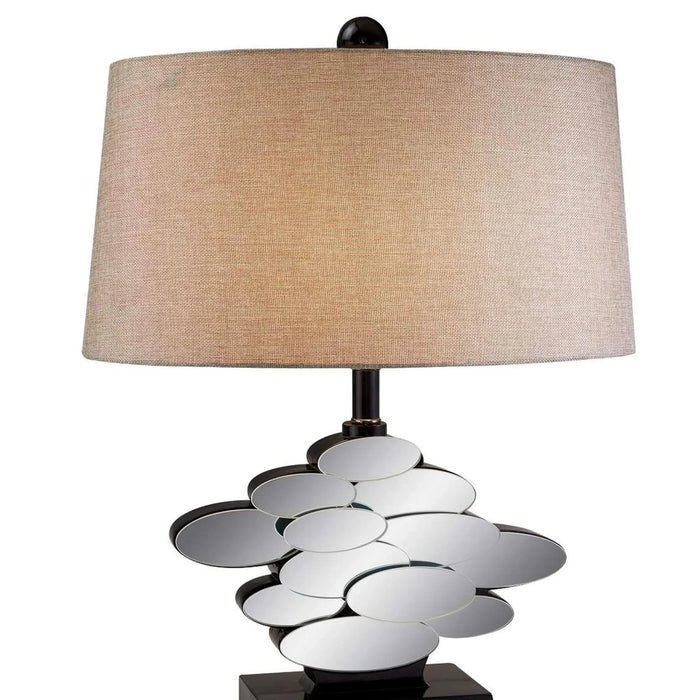 25.5' Tall Polyresin Table Lamp with Bronze finish and Glass Accents Default -DTYStore