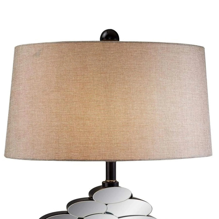 25.5' Tall Polyresin Table Lamp with Bronze finish and Glass Accents Default -DTYStore