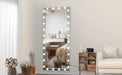 Hollywood LED Full Body Mirror with Lights Extra Large Full Length Vanity Mirror with 3 Color Mode Lights, Vertical Horizontal Hanging Aluminum Framed Mirror, 72 x 36 Inch, Silver - DTYStore