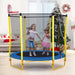 5.5FT Trampoline for Kids - 65' Outdoor & Indoor Mini Toddler Trampoline with Enclosure, Basketball Hoop and Ball Included - DTYStore