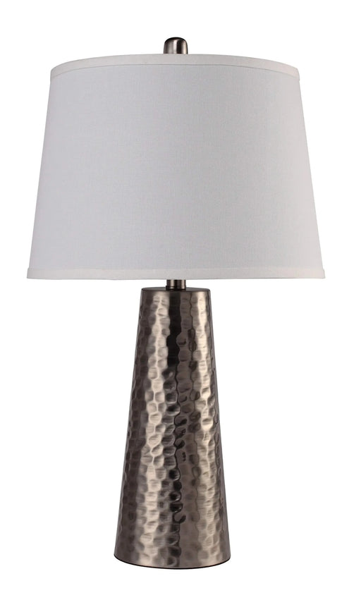 25'H Silver leaf Hammered Table Lamp (1PC/CTN) (2.15/6.97) Default -DTYStore