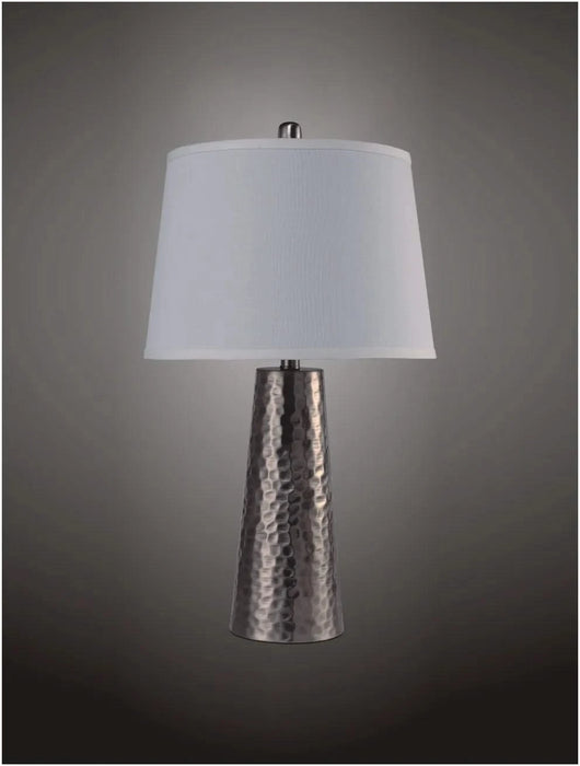 25'H Silver leaf Hammered Table Lamp (1PC/CTN) (2.15/6.97) Default -DTYStore
