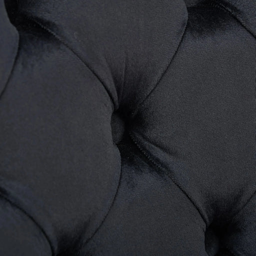 25' Counter Height Bar Stools Set of 2, Modern Velvet Barstools with Button Back&Rivet Trim Upholstered Kitchen Island Chairs with Sturdy Chromed Metal Base Legs Farmhouse Bar Stools, (Black,2 Pack) Default -DTYStore