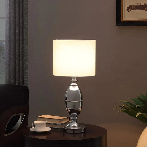 25' In Ambros Textured Silver Chrome Urn Table Lamp Default -DTYStore