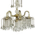 25' Tall Metal Chandelier with Antique Brass Finish and Crystal Accents Default -DTYStore