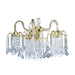 25' Tall Metal Chandelier with Polished Brass Finish and Crystal Accents Default -DTYStore
