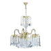 25' Tall Metal Chandelier with Polished Brass Finish and Crystal Accents Default -DTYStore