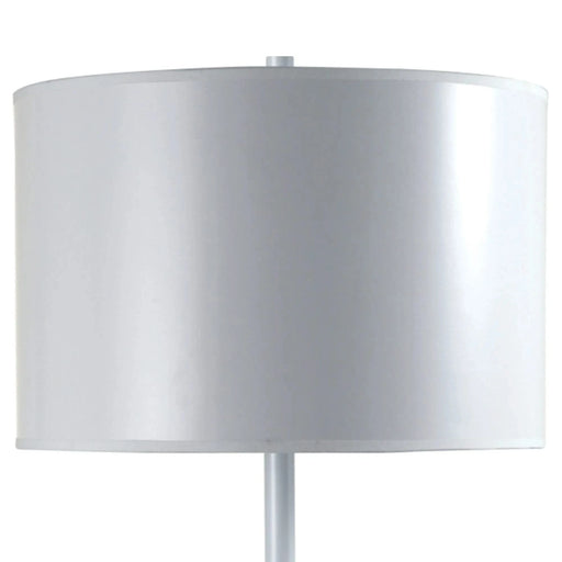 25' Tall Metal Table Lamp with White Finish, White Round Shade Default -DTYStore