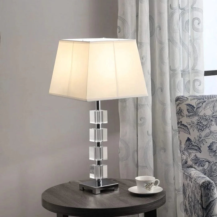 25' Wendi Glam Crystal Cube Ice Table Lamp Default -DTYStore