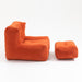 Fluffy bean bag chair, comfortable bean bag for adults and children, super soft lazy sofa chair with memory foam and ottoman, indoor modern focus bean bag chair for living room, bedroom, apartment - DTYStore