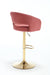 modern velvet bar chair, back hollowed-out with armrest, gold horn cross-legged, height adjustable - DTYStore