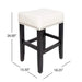 26-inch Backless Ivory Leather Counter Stool (Set of 2) Default -DTYStore